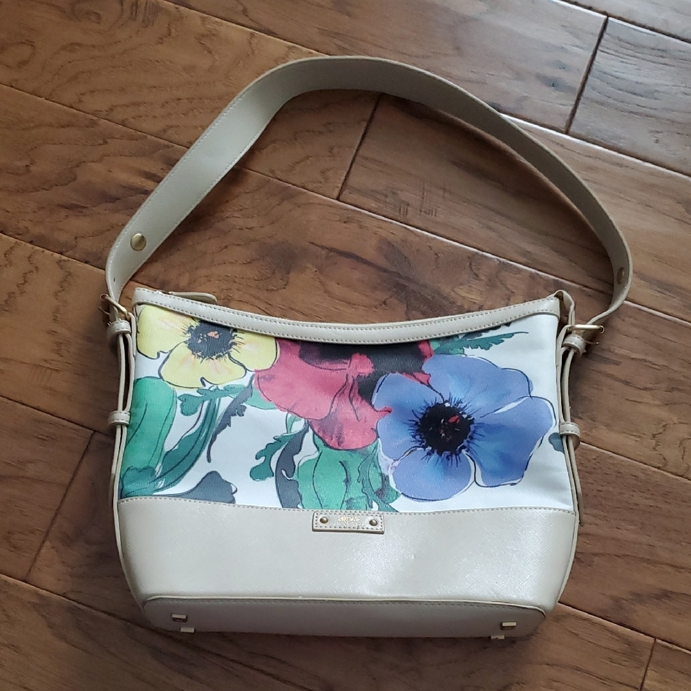 Heys Pansy Floral Shoulder Purse with Adjustable Strap
